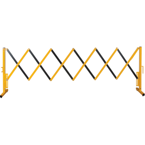 Barri&egrave;re extensible, 37" h x 11' lo, Noir/Jaune Cintas