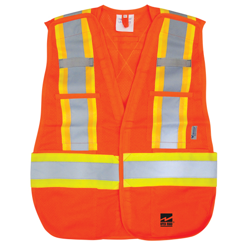 Veste d&eacute;tachable Open Road, Orange haute visibilit&eacute;, Polyester Cintas