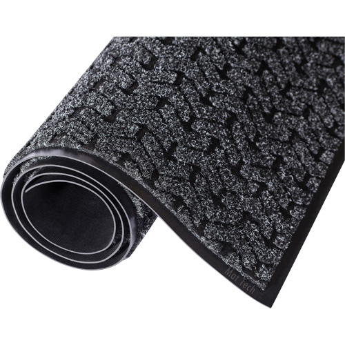 Tapis de couloir Tire-Track, Essuie-pieds/grattoir, 4' x 6' x 3/8", Charbon Cintas