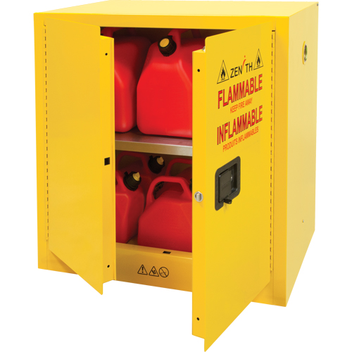Flammable Storage Cabinet, 22 gal., 2 Door, 35" W x 35" H x 22" D Cintas
