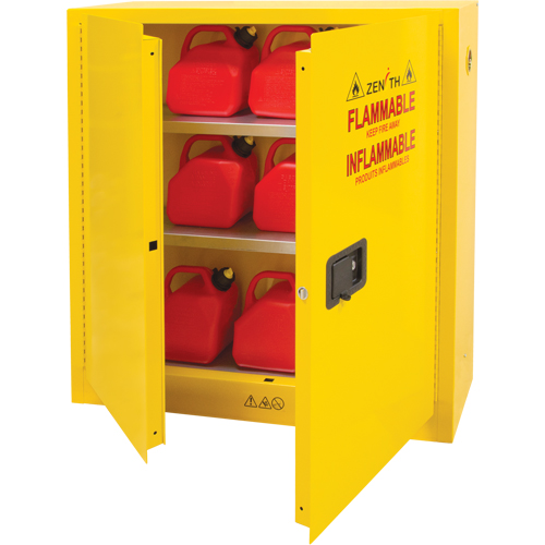 Flammable Storage Cabinet, 24 gal., 2 Door, 43" W x 44" H x 12" D Cintas