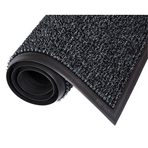 Tapis Astro-Plus, Poly&eacute;thyl&egrave;ne, Grattoir Type, Motif Textur&eacute;, 3-3/10' x 4', Charbon Cintas