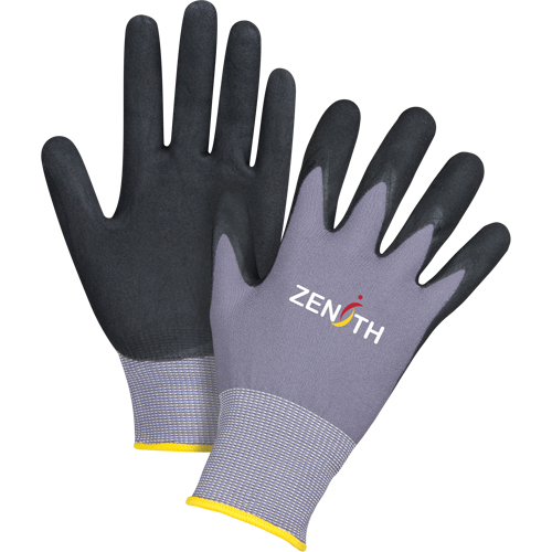 Gants ZX-1 de premi&egrave;re qualit&eacute; compatibles avec les &eacute;crans tactiles, 11/2T-Grand, R&ecirc;vetement Nitrile/Mousse de nitrile, Calibre 15, Enveloppe en Nylon Cintas