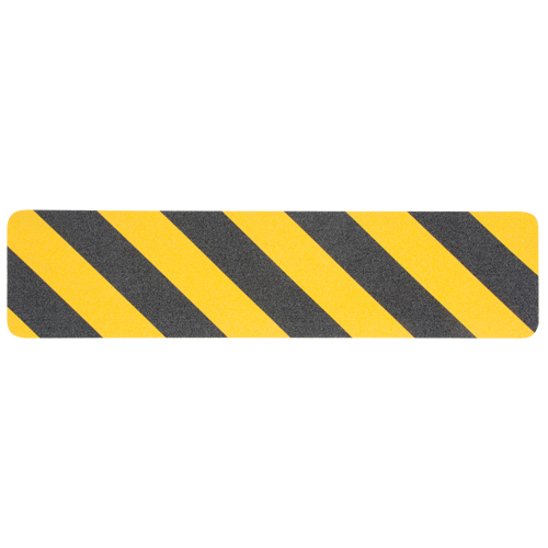 Ruban antid&eacute;rapant de premi&egrave;re qualit&eacute;, 6" x 24", Noir & jaune Cintas