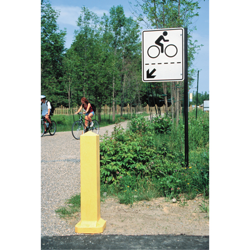 Bornes, Plastique, 33" h x 6" la, Jaune Cintas