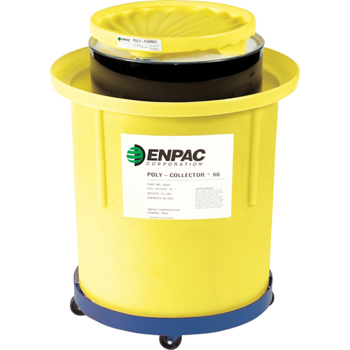 Poly-Collector 110 with Steel Drum, 31.75" dia. x 49" H, 103 US gal. Spill Cap. Cintas