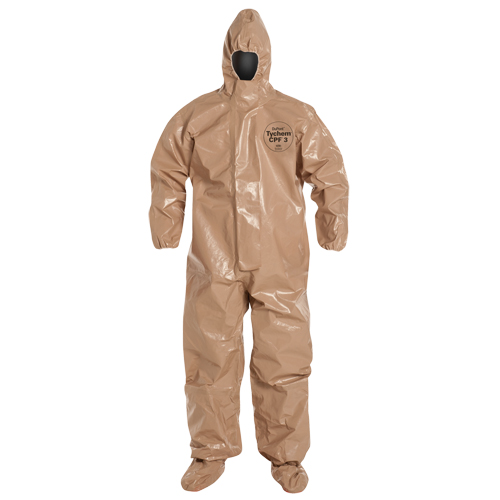 Combinaison de protection Tychem 5000 avec capuchon, Petit, Brun Cintas