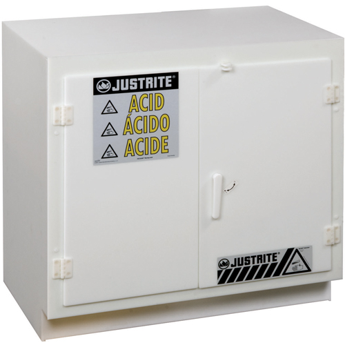 Solid Polyethylene Acid Cabinets, 6 x 0.66043 Gal., 36" x 35.75" x 21.75" Cintas