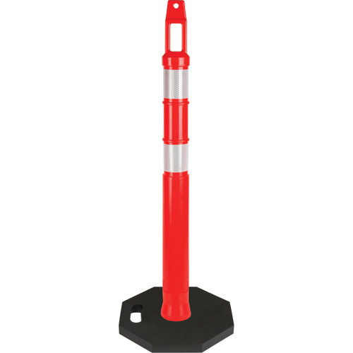 Poteau d&eacute;lin&eacute;ateur de premi&egrave;re qualit&eacute;, 42" h, Orange Cintas
