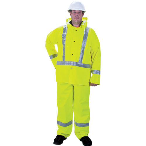 Imperm&eacute;able pour la circulation de premi&egrave;re qualit&eacute; RZ900, Petit, Jaune lime haute visibilit&eacute; Cintas