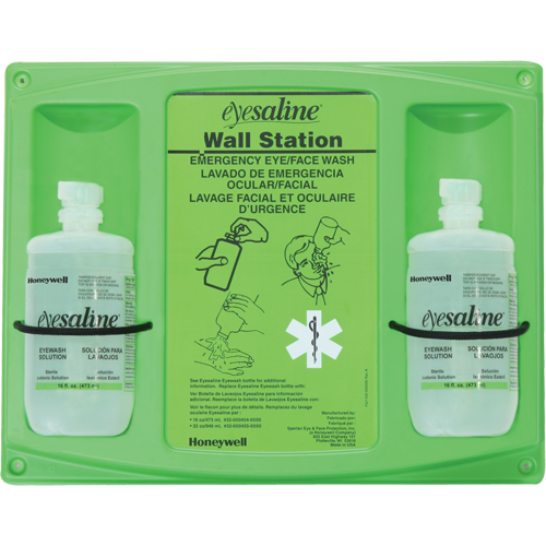 Saline Eyewash Wall Station, Double Cintas
