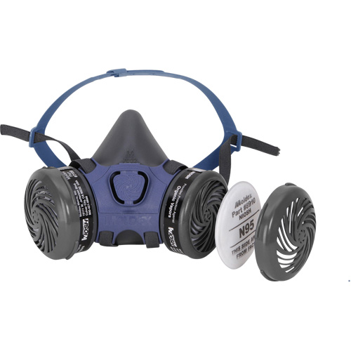 Respirateur &agrave; demi-masque 7000 pr&eacute;-assembl&eacute; pour la peinture pulv&eacute;ris&eacute;e/pesticides, &eacute;lastom&egrave;re/Thermoplastique, Moyen Cintas