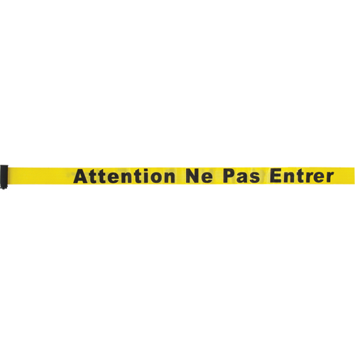 Tape Cassette for Build-Your-Own Crowd Control Barriers, Attention ne pas entrer, 7', Yellow Tape Cintas