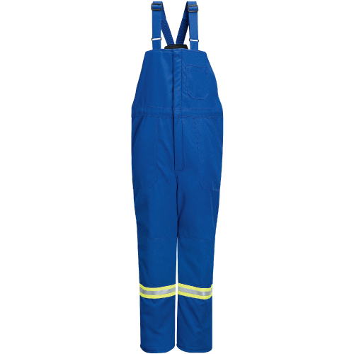 Deluxe Flame-Resistant Insulated Bib Overalls with Reflective Trim, Small, Royal Blue Cintas