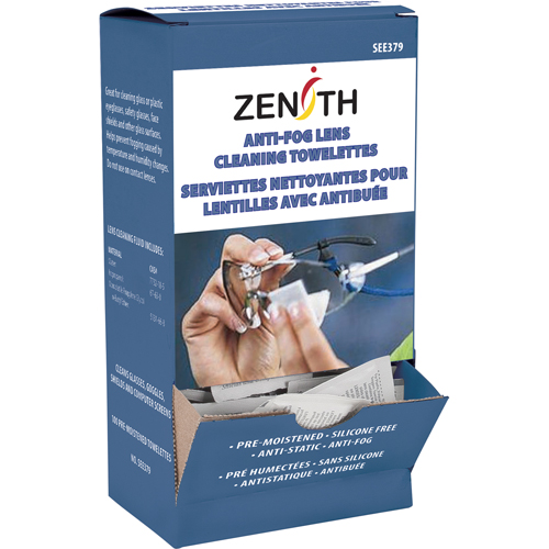 Lens Cleaning Towelettes, 5" x 8", Pack Of 100 Cintas