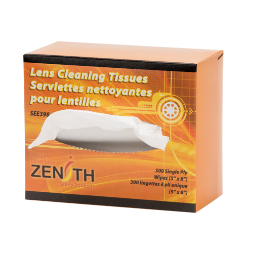 Serviettes nettoyantes pour lentilles, 5" x 8", 300 /pqt. Cintas