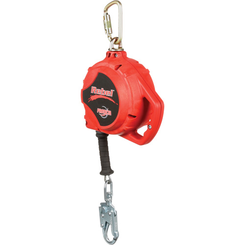 Cordage de s&eacute;curit&eacute; autor&eacute;tractable Rebel, 33', Acier galvanis&eacute;, Pivotant Cintas