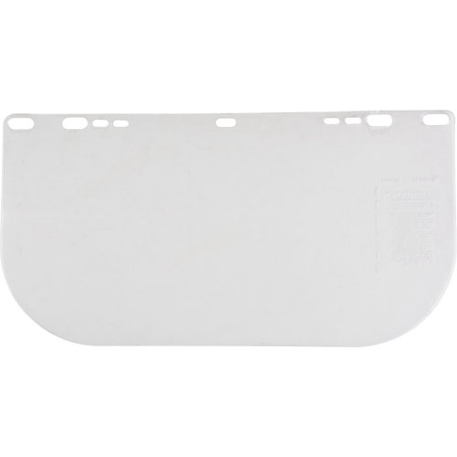 F20 Clear Flat Faceshield, Polycarbonate, Clear Tint Cintas