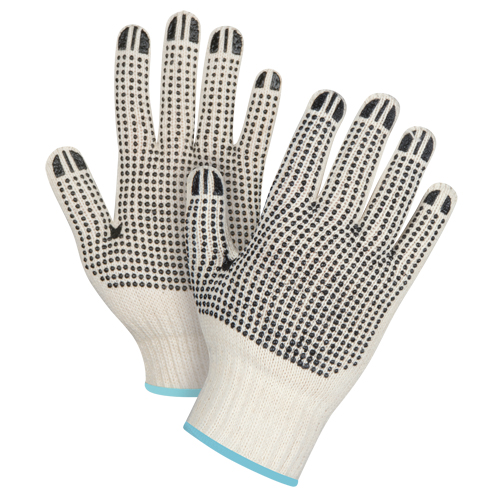 Gants tricot&eacute;s de poids lourd &agrave; deux c&ocirc;t&eacute;s avec pois, Poly/coton, Deux c&ocirc;t&eacute;s, Calibre 7, T-Grand Cintas