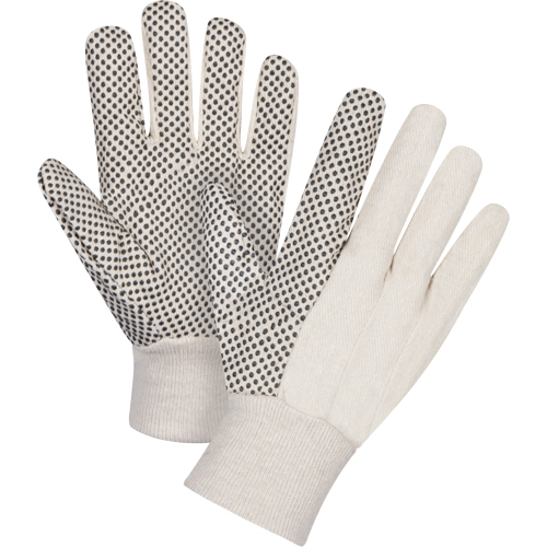 Cotton Canvas Dotted Palm Gloves, 8 oz., Small Cintas