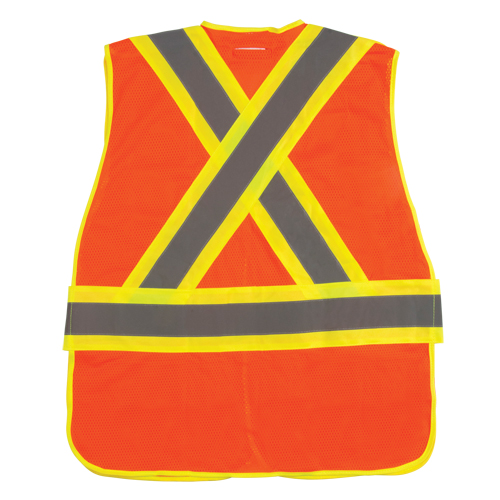 Veste d'arpenteur haute visibilit&eacute;, conforme &agrave; la CSA, Orange haute visibilit&eacute;, 2T-Grand, Polyester Cintas