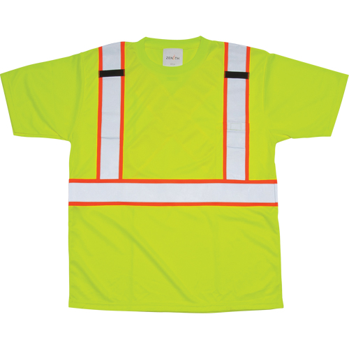 T-shirt conforme &agrave; la CSA, Polyester, Moyen, Jaune lime haute visibilit&eacute; Cintas