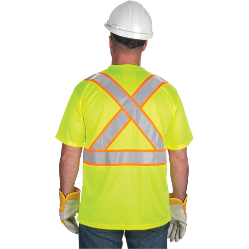 T-shirt conforme &agrave; la CSA, Polyester, Moyen, Jaune lime haute visibilit&eacute; Cintas