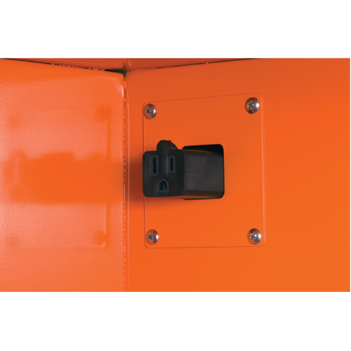 Emergency Preparedness Storage Cabinets, Steel, 4 Shelves, 65" H x 43" W x 18" D, Orange Cintas