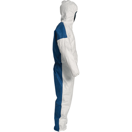 Hooded Coveralls, 4X-Large, Blue/White, Tyvek&reg; 400 D Cintas