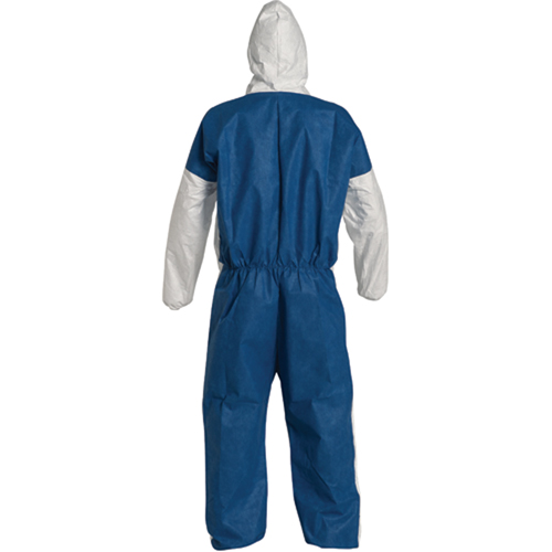Hooded Coveralls, 4X-Large, Blue/White, Tyvek&reg; 400 D Cintas