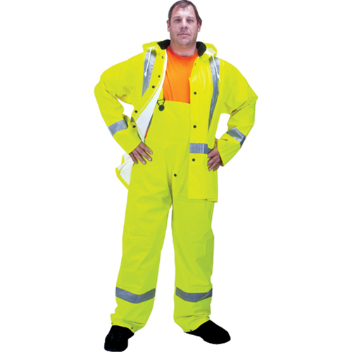 RZ900 Premium Traffic Rain Suit, Polyester, Small, High Visibility Lime-Yellow Cintas