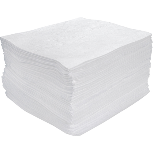 Premium Meltblown Sorbent Pads, Oil Only, 15" x 17", 25 gal. Absorbancy Cintas