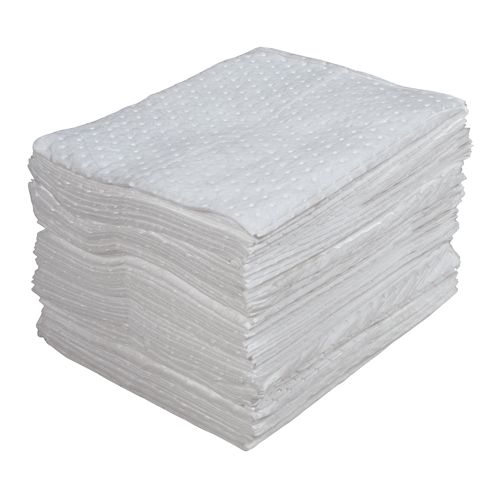Premium Laminated (SMS) Sorbent Pads, Oil Only, 15" x 17", 25 gal. Absorbancy Cintas