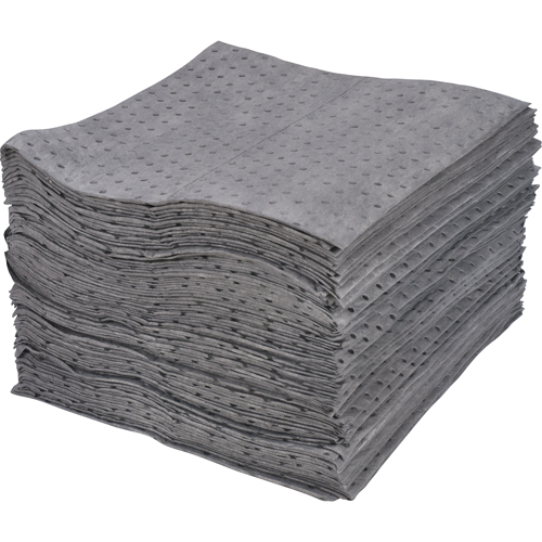 Feuilles absorbantes lamin&eacute;es (SMS) de premi&egrave;re qualit&eacute;, Universel, 15" x 17", 30 gal. d'absorption Cintas