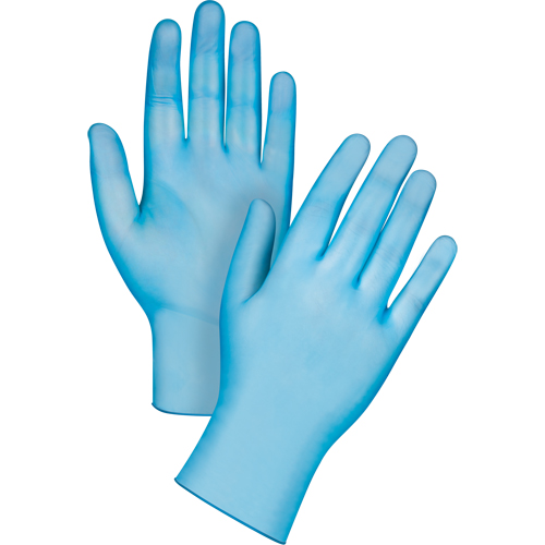 Medical-Grade Disposable Gloves, Small, Vinyl, 4.5-mil, Powder-Free, Blue, Class 2 Cintas