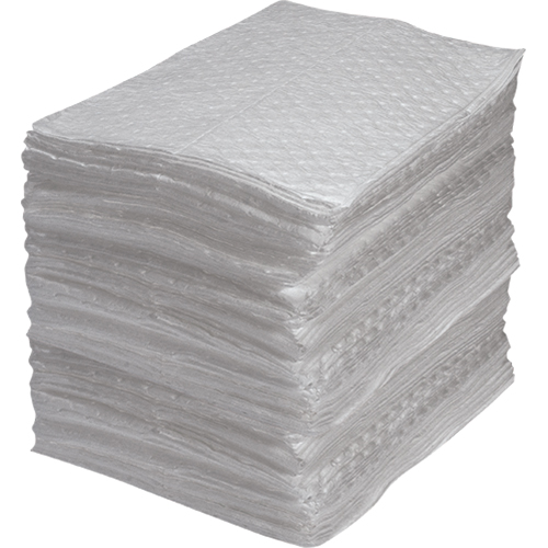 Industrial-Grade Fine Fibre Sorbent Pads, Oil Only, 15" x 17", 40 gal. Absorbancy Cintas