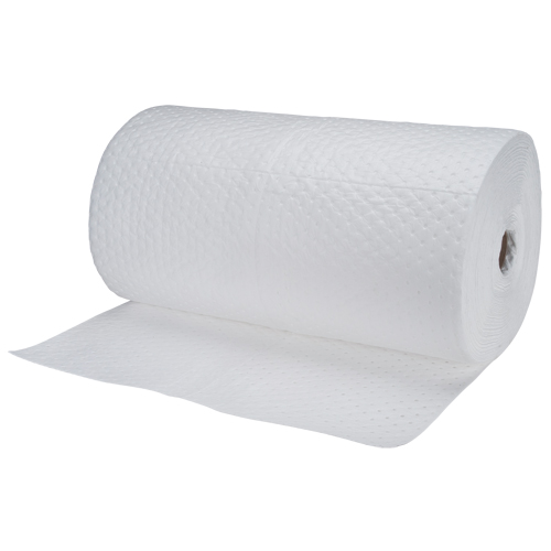 Industrial-Grade Fine Fibre Sorbent Rolls, Heavyweight, 150' L x 30" W, 70 gal. Absorbancy Cintas