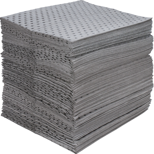 Industrial-Grade Fine Fibre Sorbent Pads, Universal, 15" x 17", 40 gal. Absorbancy Cintas