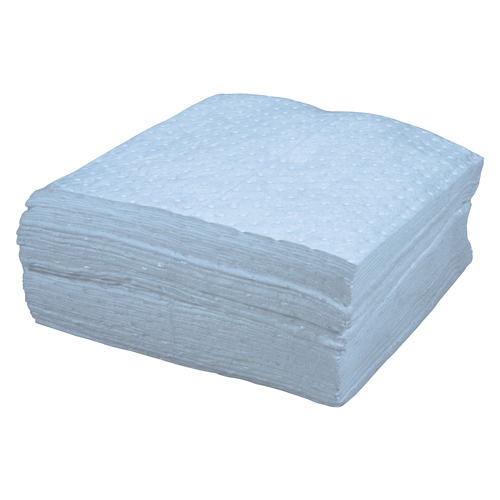 Premium Blue Bonded Sorbent Pads, Oil Only, 15" x 17", 8 gal. Absorbancy Cintas