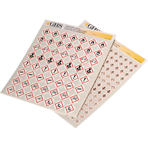 GHS Hazard Pictogram Label Variety Packs, Vinyl, Sheet, 1" L x 1" W Cintas
