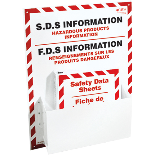 Postes d'information de fiches de donn&eacute;es de s&eacute;curit&eacute;, Anglais & français, Compris reliures Cintas