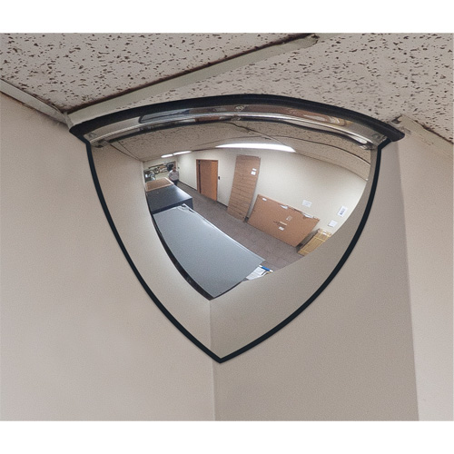 Miroir en d&ocirc;me 90°, Quart de d&ocirc;me, Dessus ouvert, Diam&egrave;tre 20" Cintas
