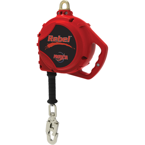 Rebel Self-Retracting Lifeline, 20', Galvanized Steel, Swivel Cintas