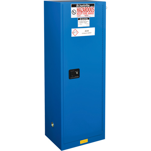 Sure-Grip&reg; Ex Hazardous Material Slimline Safety Cabinets, 22 gal., 23.25" x 65" x 18" Cintas