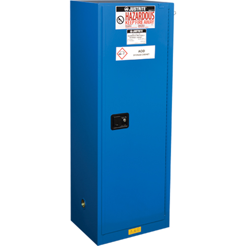 ChemCor&reg; Lined Hazardous Material Slimline Safety Cabinets, 22 gal., 23.25" x 65" x 18" Cintas