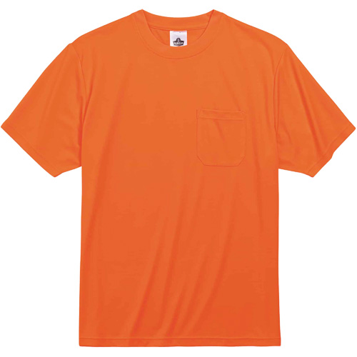 GloWear 8089 Non-Certified T-Shirt, Polyester, Small, High Visibility Orange Cintas