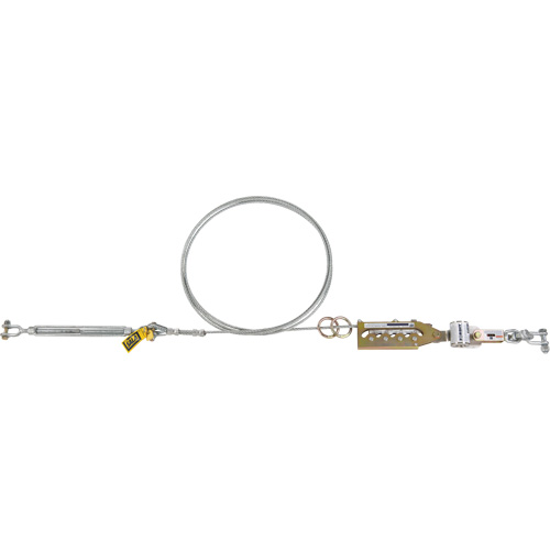 Syst&egrave;me de c&acirc;ble de s&eacute;curit&eacute; horizontal Sayfline, C&acirc;ble galvanis&eacute; Cintas