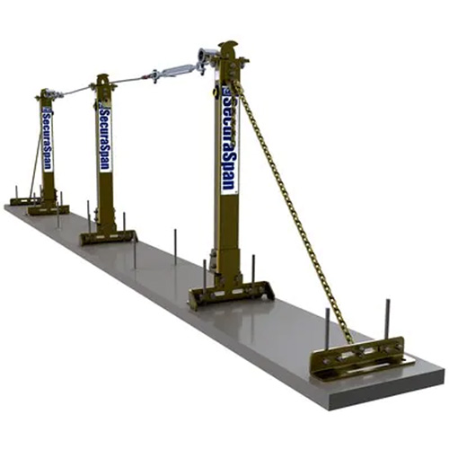Syst&egrave;me de cordage de s&eacute;curit&eacute; horizontal pour boucle d'armature SecuraSpan Cintas