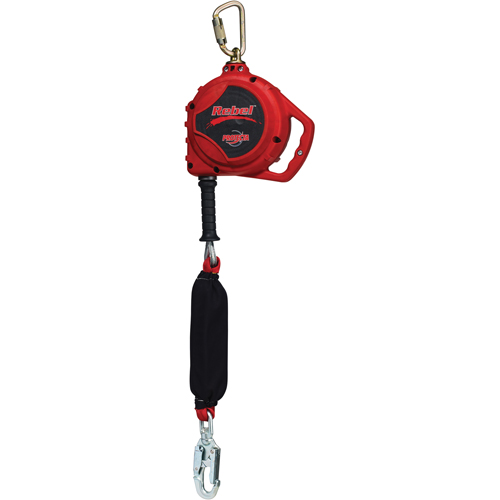 Rebel Self Retracting Lifeline for Leading Edge, 20', Galvanized Steel, Swivel Cintas