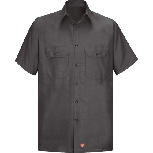Short Sleeve Ripstop Shirt, Men's, 3X-Large, Charcoal Cintas